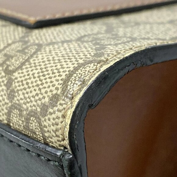 Auth GUCCI Padlock GG Supreme 409486 Beige Ebony Black PVC Leather Shoulder Bag - Picture 3 of 16